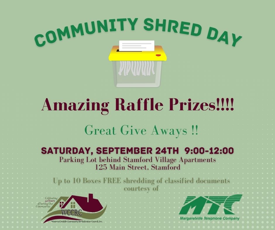 Community Shred Day Cancelled