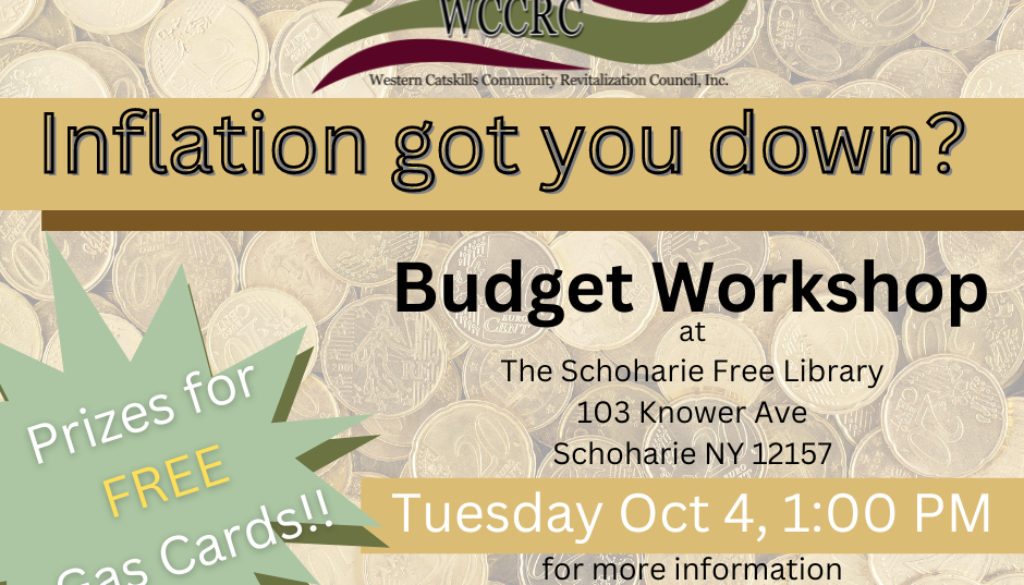 Free Budget Workshop at Schoharie Library