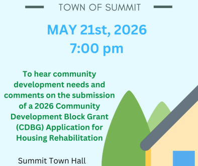 TOWN OF SUMMIT PUBLIC HEARING