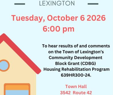 SECOND PUBLIC HEARING for Lexington CDBG Grant