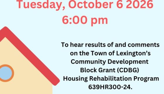 SECOND PUBLIC HEARING for Lexington CDBG Grant